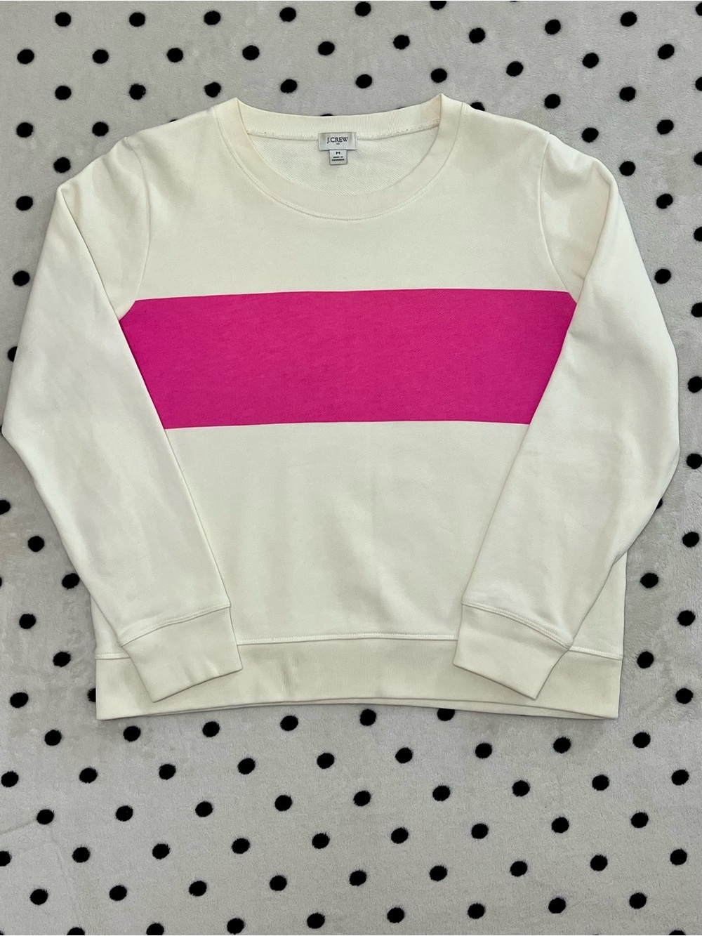 J. Crew Factory Colorblock Striped Crewneck Sweatshirt Size M